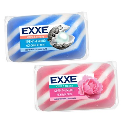 EXXE Мыло-крем  80г Морской жемчуг синее (экопак)