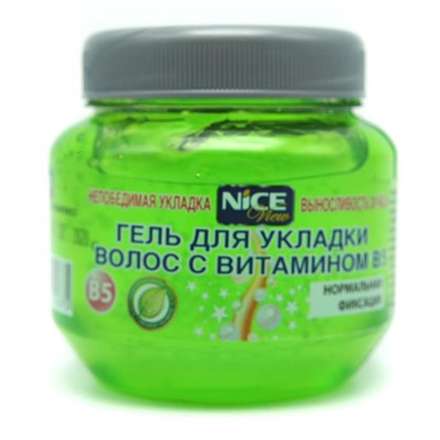 Гель"NICE" 250ml норм. фикс.(зелён.) банка