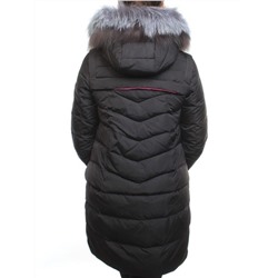 163-096 Пальто зимнее женское (холлофайбер, натуральный мех чернобурки) размер 42