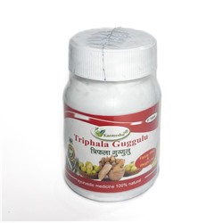TRIPHALA GUGGULU, Karmeshu (ТРИФАЛА ГУГГУЛ, для очищения и омоложения организма, Кармешу), 80 таб. по 250 мг.