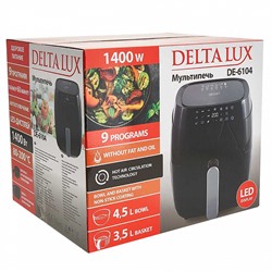Мультипечь электрическая 1400 Вт, 3,5 л DELTA LUX DE-6104 черная
