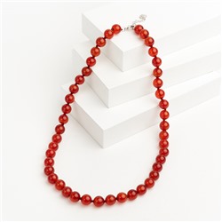 Бусы из натурального камня СЕРДОЛИК (бусины по 8 мм., длина 46-48 см.), 1 шт.