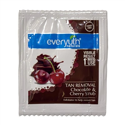 Tan Removal CHOCOLATE & CHERRY Scrub, Everyuth Naturals (ШОКОЛАД И ВИШНЯ Осветляющий скраб), 7 г.