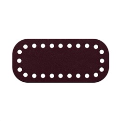 Кожа - Дно для сумки мини 5 х 11 см. Cherry