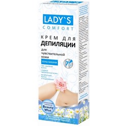 Крем-депилятор д/бикини 100мл LADY'S Comfort д/чувств.кожи (4 саше в коробке) УЦЕНКА! 30%(мят..уп)