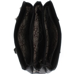 Сумка женская искусственная кожа ADEL-256/1в/ММ,  3отд+плеч/рем,  черный флотер   249967