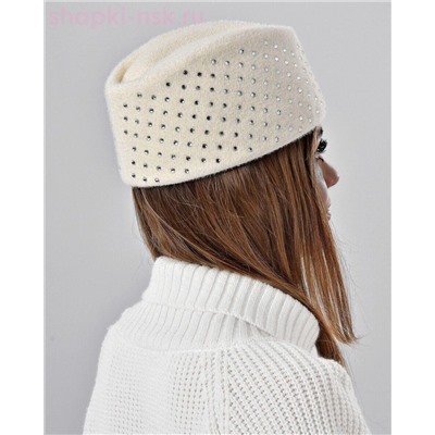 Бархат стразы россыпь Пилотка флис (56-58)