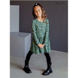 Платье Эля горчичные ветки на темной полыни