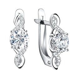 Серьги из серебра куб.циркон., Л-11810