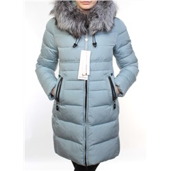 D16-758 Пальто зимнее женское (холлофайбер, натуральный мех чернобурки) размер S - 42 российский