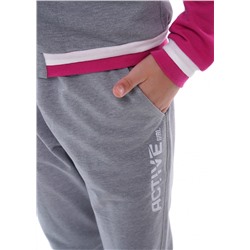 CLE Брюки дев.903347у меланж, меланж св.серый