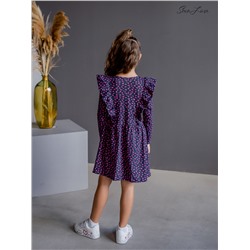 Платье София рукав маки на черном ФМ