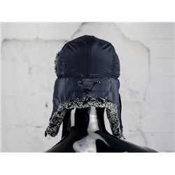 Шапка ушанка Reebok темно-синяя