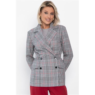 Пиджак Бренда (серый/клетка) Б14124-33М