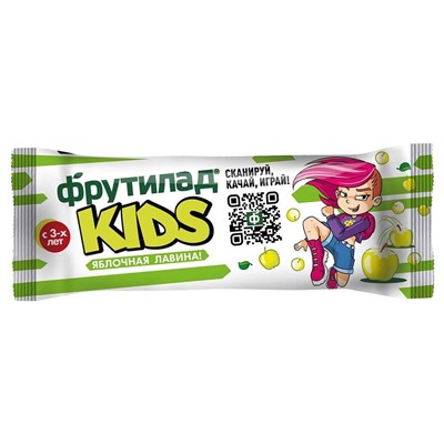 Белое дерево. Батончик фруктовый Фрутилад KIDS для детского питания "Яблочная лавина", 25г