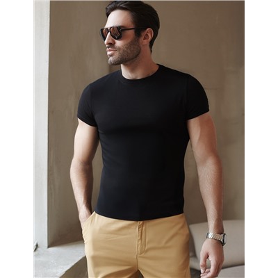 Футболка slim fit из премиального хлопка с эластаном