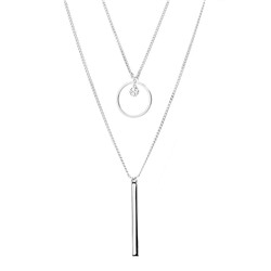 Колье из серебра куб.циркон., Ю-55048р