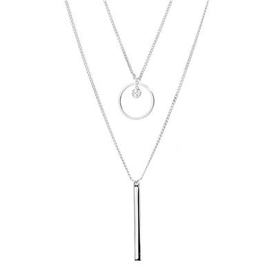 Колье из серебра куб.циркон., Ю-55048р