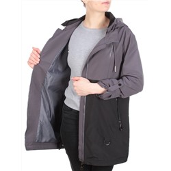 FY-197 GRAY/BLACK Ветровка женская АЛИСА (65% хлопок, 35% полиэстер) размер 52