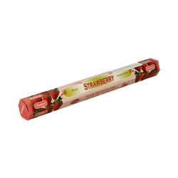 Tulasi STRAWBERRY Fruity Incense Sticks, Sarathi (Туласи благовония КЛУБНИКА, Саратхи), уп. 20 палочек.
