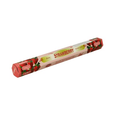 Tulasi STRAWBERRY Fruity Incense Sticks, Sarathi (Туласи благовония КЛУБНИКА, Саратхи), уп. 20 палочек.