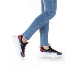 DMG08-2 WHITE/BLUE Кроссовки женские (нат.кожа, нат.замша, текстиль сетка) размер 37