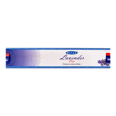 LAVENDER BLAZE Premium Incense Sticks, Satya (ЛАВАНДОВОЕ ПЛАМЯ премиальные благовония, Сатья), 15 г.