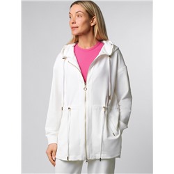 Парка с золотистой фурнитурой из тонкого эластичного футера