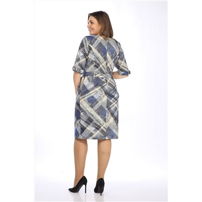 Lady Style Classic 317/3 синий_с_зеленым, Платье