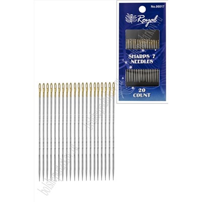 Иголки для шитья 20 шт (SF-3414) серебро/золото №6