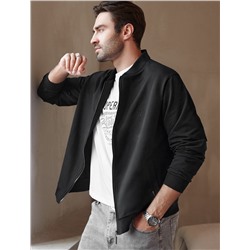 Бомбер из тонкого премиального футера с эластаном