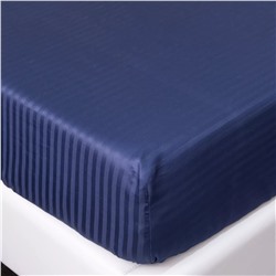 Простынь на резинке Страйп Сатин Однотонный 100% хлопок RR1CT033