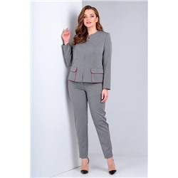 Liona Style 719Б серый+фуксия, Брюки,  Блуза,  Жакет