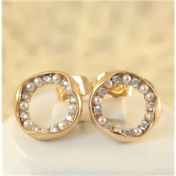 Серьги-гвоздики позолота  H01-13699