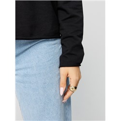 Женский лонгслив из футера 2-х нитки Lingeamo черный ВК-25 (35)