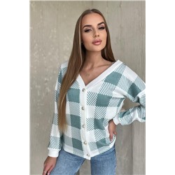 Nika.PL 09062 зеленый квадрат, Джемпер