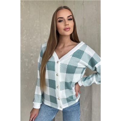 Nika.PL 09062 зеленый квадрат, Джемпер