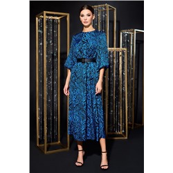 DiLiaFashion 0674 мультидизайн_синий, Платье