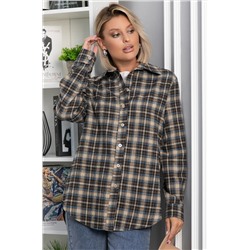 Рубашка Денни (бежево-коричневая) Б14136-7М