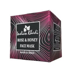 ROSE & HONEY Face Mask, Indian Khadi (РОЗА И МЕД Маска для лица, Индиан Кхади), 100 г. - СРОК ГОДНОСТИ ДО 31 МАРТА 2025 ГОДА
