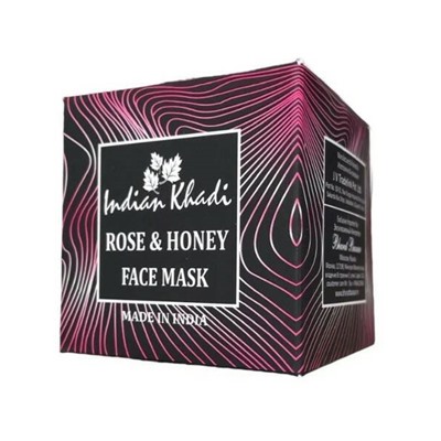 ROSE & HONEY Face Mask, Indian Khadi (РОЗА И МЕД Маска для лица, Индиан Кхади), 100 г. - СРОК ГОДНОСТИ ДО 31 МАРТА 2025 ГОДА