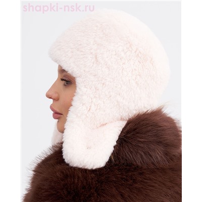 Элла LevelPro макси шеврон экомех альпака Ушанка женская флис