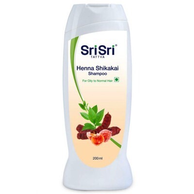 HENNA SHIKAKAI SHAMPOO, Sri Sri Tattva (ШАМПУНЬ С ХНОЙ И ШИКАКАЙ Для жирных и нормальных волос, Шри Шри Таттва), 200 мл.
