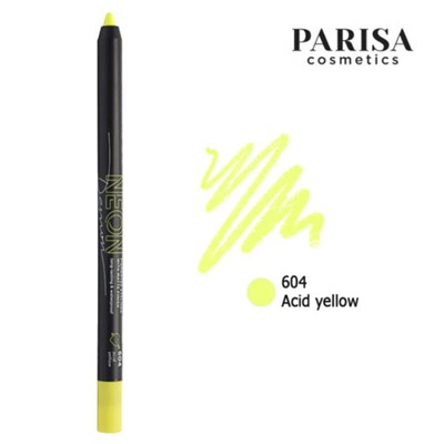 Карандаш д/глаз NEON с матовым покрытием 604 желтый Parisa АКЦИЯ! СКИДКА 10%