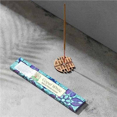 COPAL WHITE Natural Masala Incense, Namaste India (БЕЛЫЙ КОПАЛЛ натуральные масала благовония, Намасте Индия), уп. 15 г.
