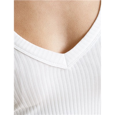 Джемпер из трикотажа в широкий рубчик