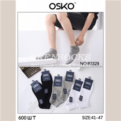 МУЖСКИЕ ОДНОТОННЫЕ УКОРОЧЕННЫЕ НОСКИ ХЛОПОК 100% АССОРТИ OSKO B2329