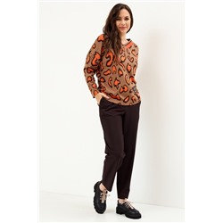 Магия моды 2170 оранжевый_темный шоколад, Брюки,  Блуза