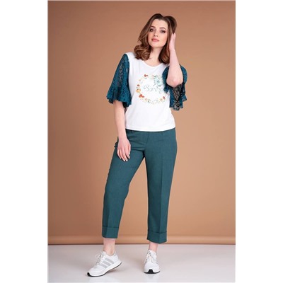 Liona Style 785 изумруд, Брюки,  Блуза