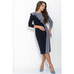 Платье Эванесса (серо-синие) П12745-35М